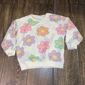 ZARA floral sweatshirt